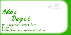 akos degel business card